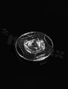 Lens for LED high power; beam angle FWHM: asymmetric; number of LED's 1; size: dimensions 22mm; height 6.9mm; material: PC; fastening: glue, pin