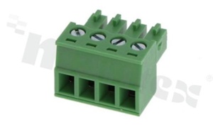 Listwa zaciskowa rozłączalna; w rastrze 3.81mm; 4-torowa; żeńska; na przewód 1.5mm2 (28-16AWG); kierunek wtykania równoległy do osi przewodów; styki z fosforobrązu; mosiężna klatka; UL 300V/8A