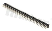 Listwa stykowa do PCB; w rastrze 2.54mm; 2x40 styków; montaż: THT; męska; prosta; dwurzędowa