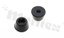 Nóżka gumowa; mocowana wkrętem; z wewnętrzną tuleją metalową; A=O11.5mm x B=7.2mm
