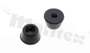 Nóżka gumowa; mocowana wkrętem; z wewnętrzną tuleją metalową; A=O11.5mm x B=7.2mm