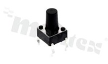 Przełącznik Tact Switch; THT; wymiary korpusu 6.0x6.0; h=9mm; pionowy; o sile nacisku 160gf; przycisk okrągły