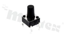 Przełącznik Tact Switch; THT; wymiary korpusu 6.0x6.0; h=9mm; pionowy; o sile nacisku 160gf; przycisk okrągły