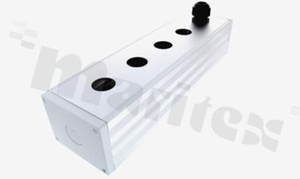 Push button switch; monostable; 22mm; solder terminals; stainless steel; silver button; IP65