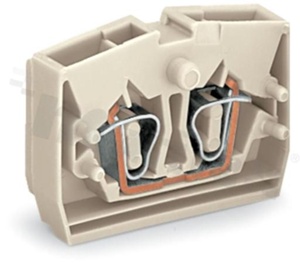 Terminal block; no mounting; for wire 0,08-2,5mm2 (28-12 AWG); spring Cage-Clamp®; light-grey; 690V/23A
