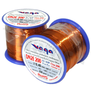 Drut nawojowy; podwójnie emaliowany; średnica 0.40mm; SWG 27; -65+200 st.C; 220m; 250g.
