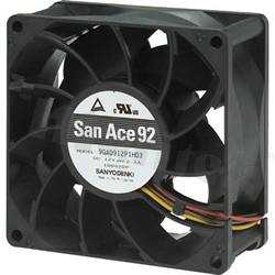 Fan; DC; 12VDC; 92x92x38mm; 4.0m3/min; 63.0dB.