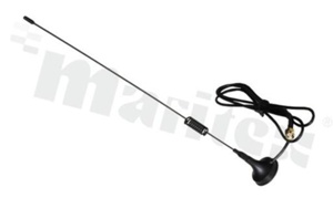 Antenna; whip; ISM; 868MHz; 5.0dBi; VSWR<2.0; linear; omni-directional; RG174; 1m; SMA; magnetic; fi30x299mm; black