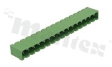 Listwa zaciskowa rozłączalna; w rastrze 5.08mm; 16-torowa; męska; pionowa; zabudowana; UL 300V/16A; TUV:320V/20A