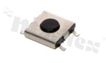 Przełącznik Tact Switch; SMD; wymiary korpusu 4.2x4.5; h=1.5mm; pionowy; o sile nacisku 160gf; przycisk okrągły