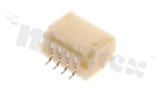 Header for PCB; pitch 1.00mm; 4-contacts; SMD; male; side entry; 50V/1A