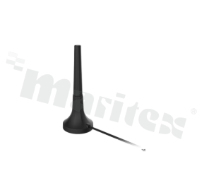 Antena; prętowa prosta; ISM; 433-470MHz; 3.0dBi; VSWR<3.4; liniowa; dookólna; RG174; 1m; SMA; magnetyczna/przyklejana; fi30x82.2mm