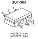 Tranzystor: N-MOSFET; unipolarny; 60V; 0.3A; 1.9ohm; 0.3W; -50+150 st.C; SMD; SOT363