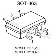 Transistor: N-MOSFET; unipolar; 60V; 0.3A; 1.9ohm; 0.3W; -50+150 deg.C; SMD; SOT363
