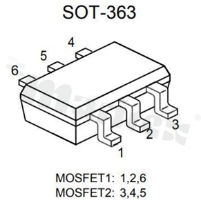 Transistor: N-MOSFET; unipolar; 60V; 0.3A; 1.9ohm; 0.3W; -50+150 deg.C; SMD; SOT363
