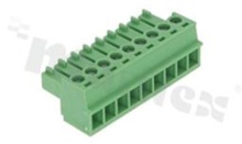 Listwa zaciskowa rozłączalna; w rastrze 3.81mm; 9-torowa; żeńska; na przewód 1.5mm2(28-16AWG); kierunek wtykania równoległy do osi przewodu; styki z fosforobrązu; mosiężna klatka przewodu; UL 300V/10A