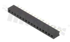 Pin Header; pitch 2.00mm; 1x16 pins; assembly: THT; female; straight; single row