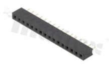 Listwa stykowa do PCB; w rastrze 2.00mm; 1x16 styków; montaż: THT; żeńska; prosta; jednorzędowe