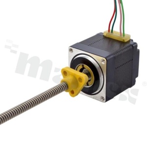Silnik; krokowy, liniowy; dwubiegunowy; kąt kroku 1.8 st.; trzymający moment obrotowy 0.05Nm; 1A; 2.1ohm; 1.5mH; 4 przewody; 28x28x32.2mm