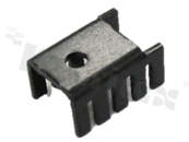 Radiator; prasowany; TO-220; 19.05x13.2x6.35mm; czarny; anodowane aluminium AL5052; RoHS.