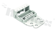 Adapter; for 5-track 4mm2 connectors; with snap-on foot; white
