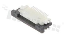 ZIF connector for FFC/FPC; pitch 0.50mm; 12-contacts; SMD; side entry; downside contacts
