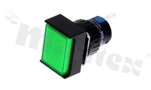 Lampka sygnalizacyjna; IP65; podświetlenie zielone; LED 24V.