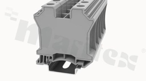 Złącze na szynę DIN;1 poziomowe; na przewód 2,5-50m2;AWG 14-1/0;zacisk śrubowy; szara;1000V 125A;