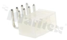 Header for PCB; pitch 4.20mm; 8-contacts [2x4]; THT; male; side entry; 2 rows; 300V/9A