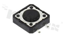Tact Switch; SMD; dimensions 12.0x12.0; h=4.3mm; vertical; operating force 520gf; button: round