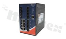 Managed Ethernet switch with 8x10/100/1000Base-T(X) and 12x100/1000Base-X SFP; 12...48VDC; operating temperature -40+75 deg.C; DIN rail mountable