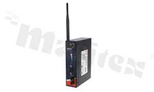 Industrial 1-port secure serial to IEEE 802.11 b/g wireless device server with 1xRS-232 and 1x10/100Base-T(X); operating temperature -10+60 deg.C; 12...48VDC; DIN rail mountable