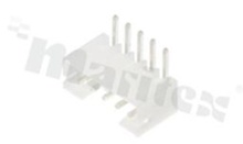 Header for PCB; pitch 2.00mm; 5-contacts; THT; male; side entry; 100V/2A