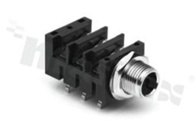 Connector: Jack 6.3mm; socket; female; ways: 3; angled 90st.; on panel mounting
