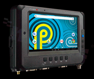 Ultra Rugged computer for vehicle mounting; 7 "WSVGA 1024x600; 500nitów; IP65; operating temperature -20+60st.C; Snapdragon 660 Octa-Core 1.9GHz; RAM 3GB LPDDR4; eMMC 32GB SSD; Android 9.0; LTE ; WiFi; Bluetooth; USB 3.1; 2xUSB 2.0; RS-232