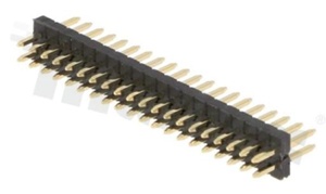 Listwa stykowa do PCB; w rastrze 1.27mm; 2x20 styków; montaż: THT; męska; prosta; dwurzędowe