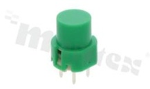 Przełącznik Tact Switch; THT; wymiary korpusu: D=12mm; h=13.00mm; pionowy; o sile nacisku 200gf; przycisk okrągły