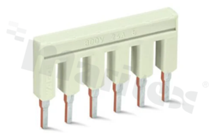 Mostek do złączy przelotowych serii 2002; 6-torowy; jasnoszary; 800V/25A