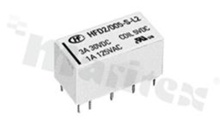Electromagnetic relay; contact rating current 2A; bistable coils; coil voltage 12VDC; 2 changeover contact (2C); coil power 200mW; 2A/30VDC; 1A/125 AC
