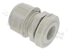 Cabel gland PG11; nylon; PG11 3-7mm; grey; Flat O-ring; with lock nut; for wrench 22