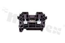 Installation terminal block; 1-level; 2-contacts; for wire 0,5-2,5mm2; screw terminal; black; Din rail; 1000V/24A