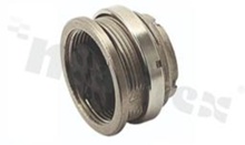 Gniazdo; żeńskie; M16; 3 piny; na panel; nakrętka od tyłu; seria C091A; IP40; grubość panelu do 5mm