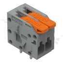 Listwa zaciskowa do PCB; przewód-płytka; na przewód 0,14 - 2,5 mm2; raster 3,5 mm; 2-torowa;2 zaciskowa; Push-in CAGE CLAMP®; szary;300V/10A