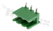 Listwa zaciskowa rozłączalna; w rastrze 5.00mm; 3-torowa; męska; kątowa; otwarta; UL 300V/15A; TUV:320V/20A