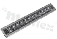 Soczewka do diod LED high power; kąt rozsyłu: 13 do 57 stopni FWHM; ilość diod: 12; rozmiar: 395x42mm; wysokość: 8.8mm; rodzaj materiału: silikon; sposób mocowania: śruby