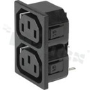 Moduły wejściowe zasilania (PEM); 0909.0011; Solder; 9; Panel, Snap-In; Receptacle