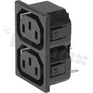 Moduły wejściowe zasilania (PEM); 0909.0011; Solder; 9; Panel, Snap-In; Receptacle