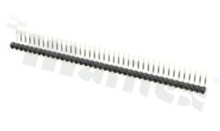 Pin Header; pitch 2.54mm; 1x40 pins; assembly: THT; male; angled; single row