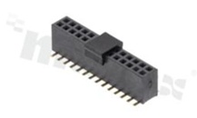 Listwa stykowa do PCB; w rastrze 1.27mm; 2x14 styków; montaż: SMD; żeńska; prosta; dwurzędowe; z uchwytem pick&place