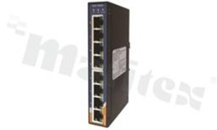 Switch przemysłowy Gigabit; niezarządzalny; 8 portów 10/100/1000Base-T(X) RJ45; temp. pracy: -40+70 st.C; zasilanie redundantne 12...48VDC; montaż na szynie DIN